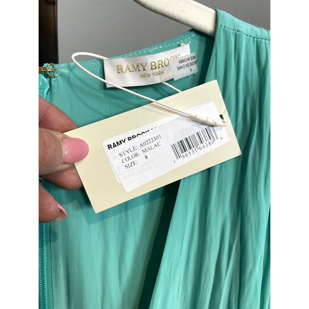$485 Ramy Brook Rebecca Maxi Dress Malachite Size 8 - Picture 6 of 6